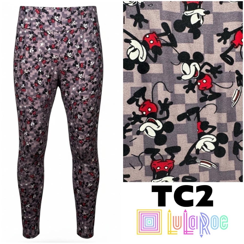LulaRoe Disney Leggings, Tall & Curvy TC2 18-26, Soft & Comfy, Mickey Mouse NWT